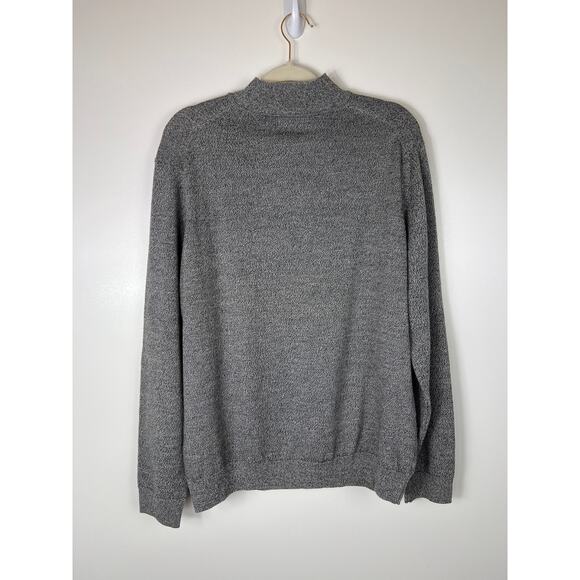 John Ashford Italian Merino Wool Mock Neck Sweater, Size Large - Picture 2 of 7